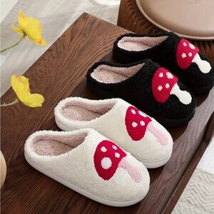 Cozy Mushroom Slippers in White NWT